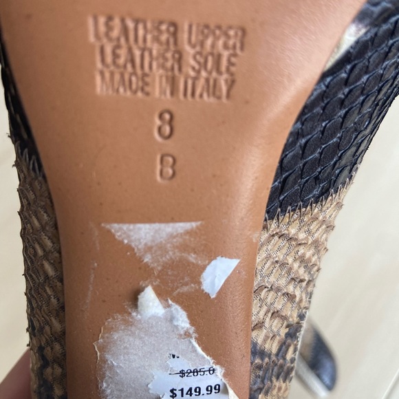 NWOT Saks Fifth Avenue snake print heels - Picture 6 of 8